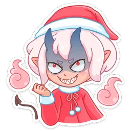 Новогодняя Они-тян sticker 7