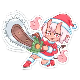 Новогодняя Они-тян sticker 8