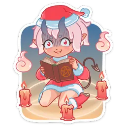 Новогодняя Они-тян sticker 9