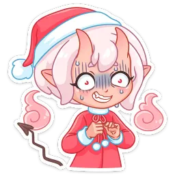 Новогодняя Они-тян sticker 10
