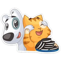 Персик и Спотти любят OREO sticker 11