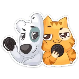 Персик и Спотти любят OREO sticker 10