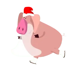 Новогодний свин sticker 11