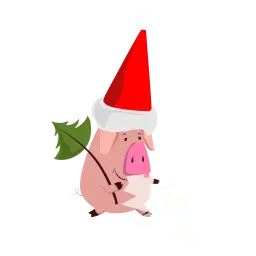 Новогодний свин sticker 12