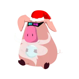 Новогодний свин sticker 6