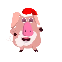 Новогодний свин sticker 7