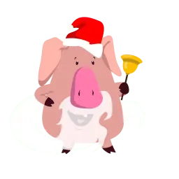 Новогодний свин sticker 8