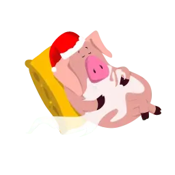 Новогодний свин sticker 9
