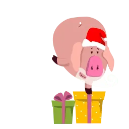Новогодний свин sticker 10