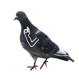 Pigeons with hands sticker 2
