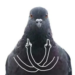 Pigeons with hands sticker 6