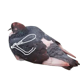 Pigeons with hands sticker 9