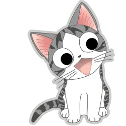 Серый полосатый кот sticker 5