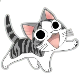 Серый полосатый кот sticker 8