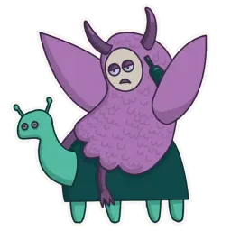 Фиолетовый sticker 5