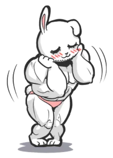 Rabbo the Muscle Rabbit sticker 11