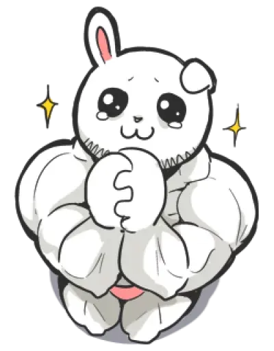 Rabbo the Muscle Rabbit sticker 14