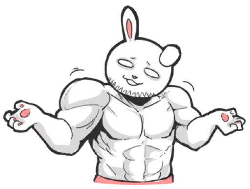 Rabbo the Muscle Rabbit sticker 15