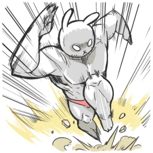 Rabbo the Muscle Rabbit sticker 19