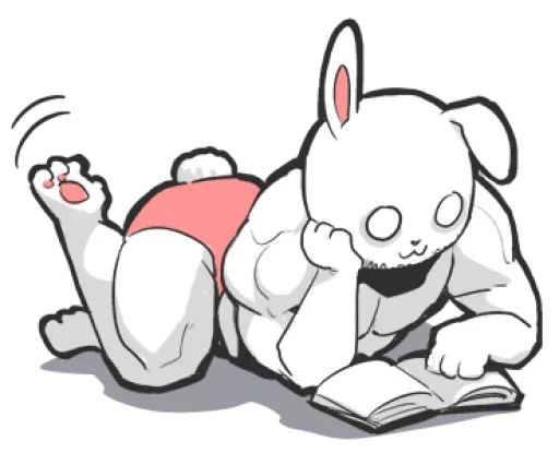 Rabbo the Muscle Rabbit sticker 3