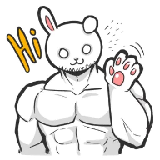 Rabbo the Muscle Rabbit sticker 21