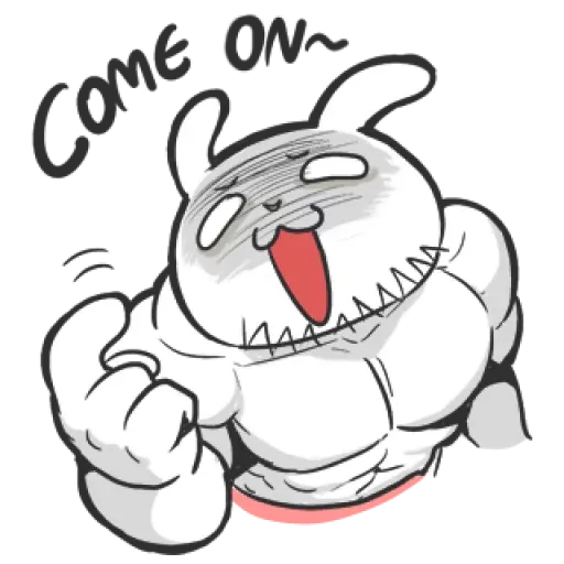Rabbo the Muscle Rabbit sticker 25