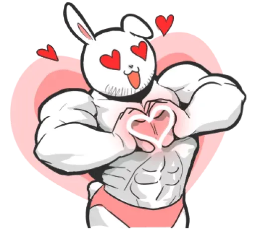 Rabbo the Muscle Rabbit sticker 37