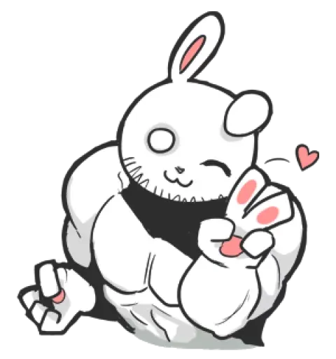 Rabbo the Muscle Rabbit sticker 39