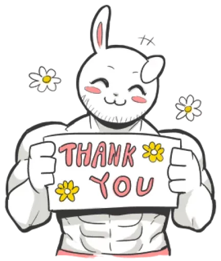 Rabbo the Muscle Rabbit sticker 45