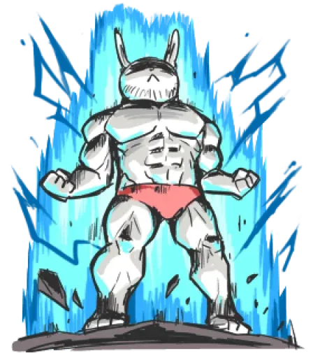 Rabbo the Muscle Rabbit sticker 48