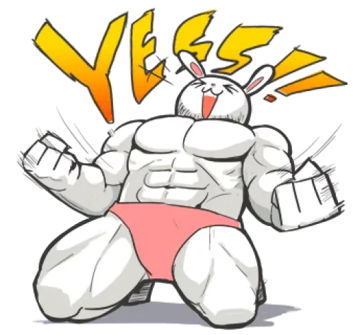 Rabbo the Muscle Rabbit sticker 60