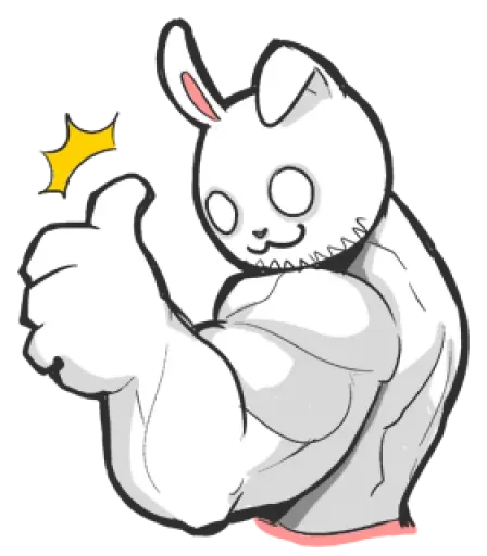 Rabbo the Muscle Rabbit sticker 7