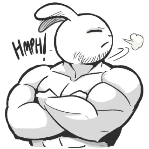 Rabbo the Muscle Rabbit sticker 62