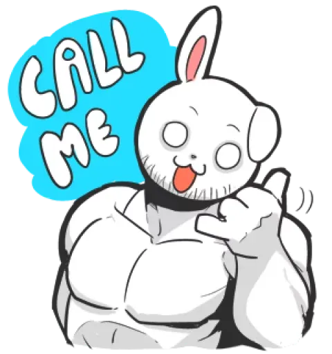 Rabbo the Muscle Rabbit sticker 66