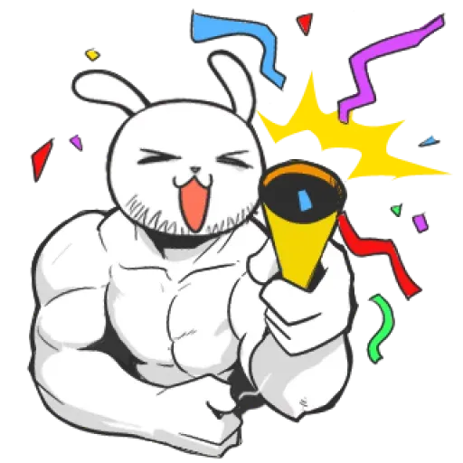 Rabbo the Muscle Rabbit sticker 70