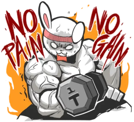 Rabbo the Muscle Rabbit sticker 72