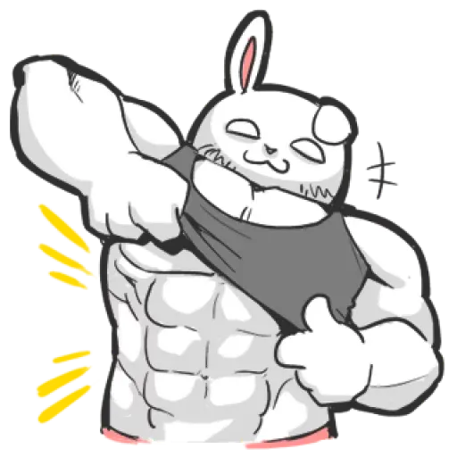 Rabbo the Muscle Rabbit sticker 9