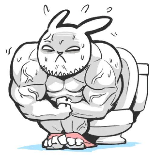 Rabbo the Muscle Rabbit sticker 10