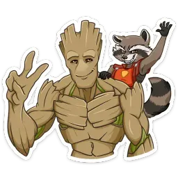 Ракета и Грут Telegram sticker pack
