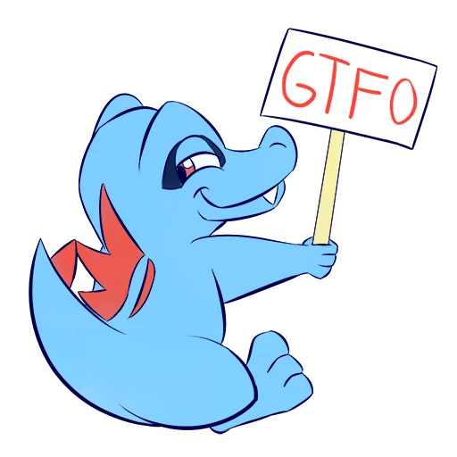 RudeTotodile sticker 5