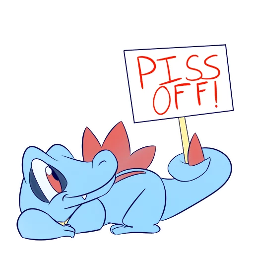 RudeTotodile sticker 6