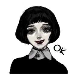 Грустная девочка sticker 2