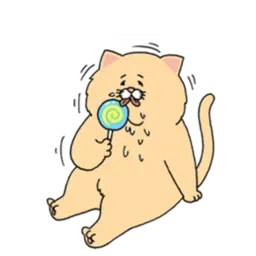 Грустный толстый кот sticker 5
