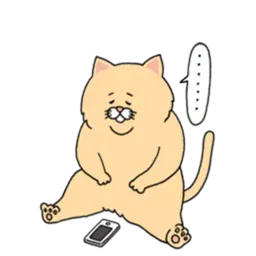 Грустный толстый кот sticker 6