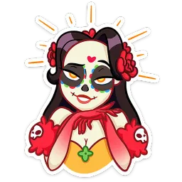 Санта Муэрте Анна Охеда sticker 3