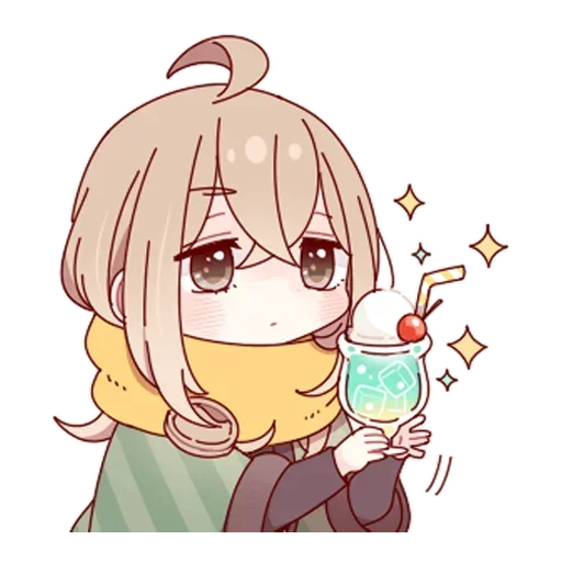 Скромная тян @nyasticks sticker 2