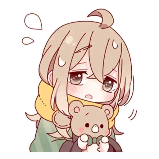 Скромная тян @nyasticks sticker 12