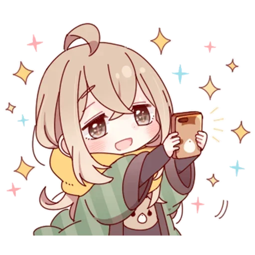 Скромная тян @nyasticks sticker 3