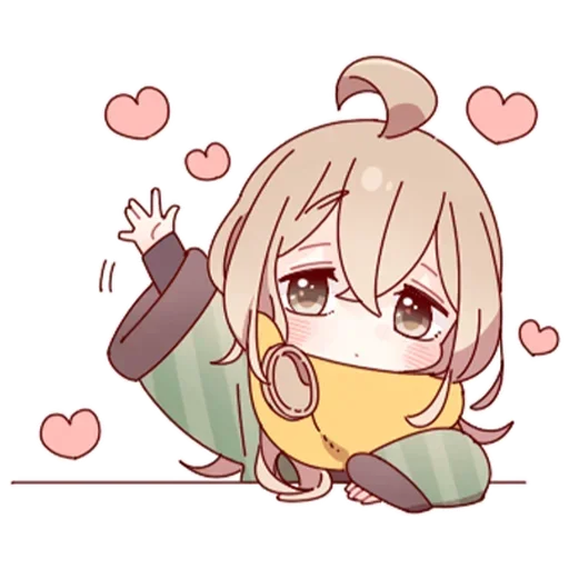 Скромная тян @nyasticks sticker 10