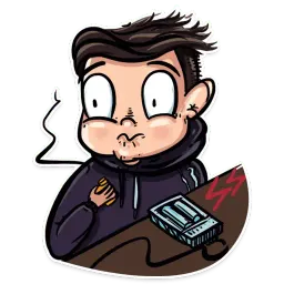 Курящий парень sticker 7
